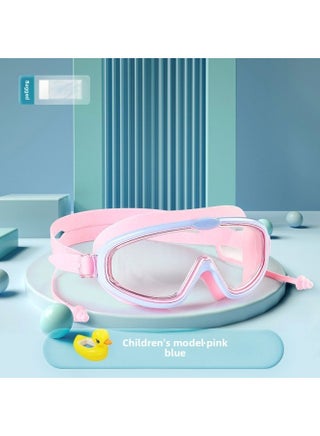Wecen Children's Swimming Goggles Anti-fog Waterproof HD Professional Men's And Women's Large Frame Swimming Goggles Diving Goggles Set Of Lanzhi-Color:Single Swimming Goggles (packed In Bag) - Large Transparent Frame - Pink Blue (children)★ - pzsku/ZAEA521449418C1BAA62AZ/45/1747376299/8e4b3929-df9c-4ef8-86d4-889ae9169a61