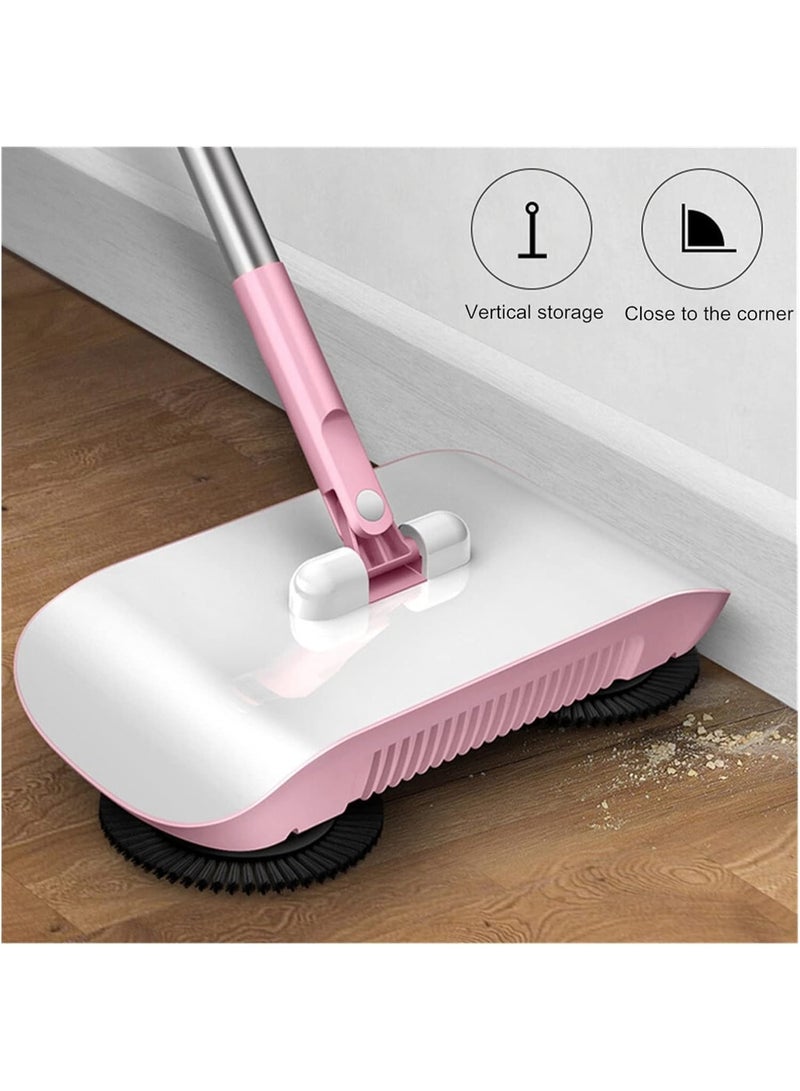HOMESTAR Carpet Cleaner Brush, 2 in 1 Manual Vacuum Sweeper, 180 Degree Rotating Sweeping Mop, Hand Push Sweeper, Home Cleaning Tool for Cleaning Pet Hair, Loose Debris, Lint - Image 2