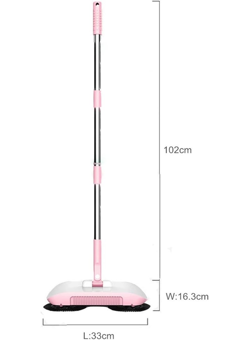 HOMESTAR Carpet Cleaner Brush, 2 in 1 Manual Vacuum Sweeper, 180 Degree Rotating Sweeping Mop, Hand Push Sweeper, Home Cleaning Tool for Cleaning Pet Hair, Loose Debris, Lint - Image 3