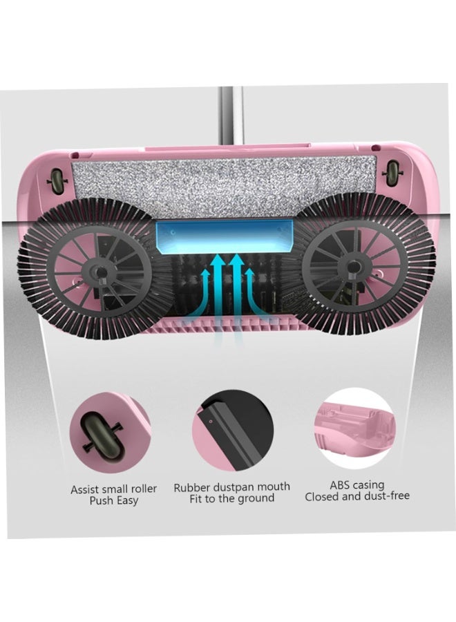 HOMESTAR Carpet Cleaner Brush, 2 in 1 Manual Vacuum Sweeper, 180 Degree Rotating Sweeping Mop, Hand Push Sweeper, Home Cleaning Tool for Cleaning Pet Hair, Loose Debris, Lint - Image 4