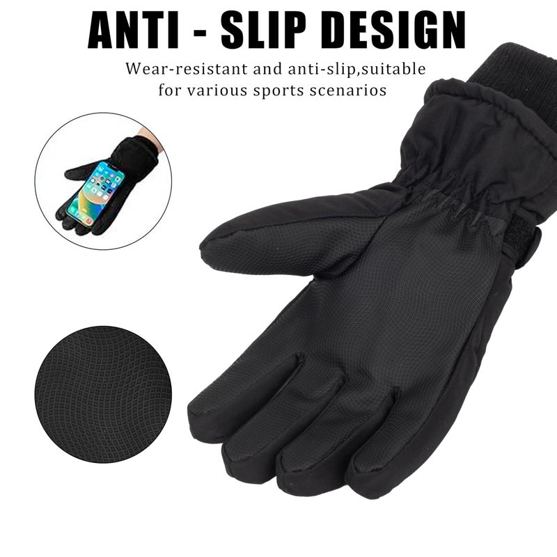 CXQRR Winter Ski Snow Gloves for Women, Touchscreen Waterproof Warm Cold Weather Gloves for Skiing Snowboarding - Image 5