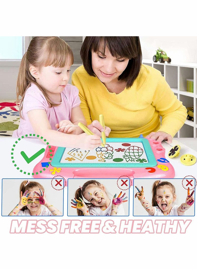 Magnetic Drawing Board table with Stamps PenColorful Erasable Magnet Writing Sketching Pad for Toddlers Learning Toys  Education Doodle Toys for 3+ YearOld Kids Birthday Gift - Image 3
