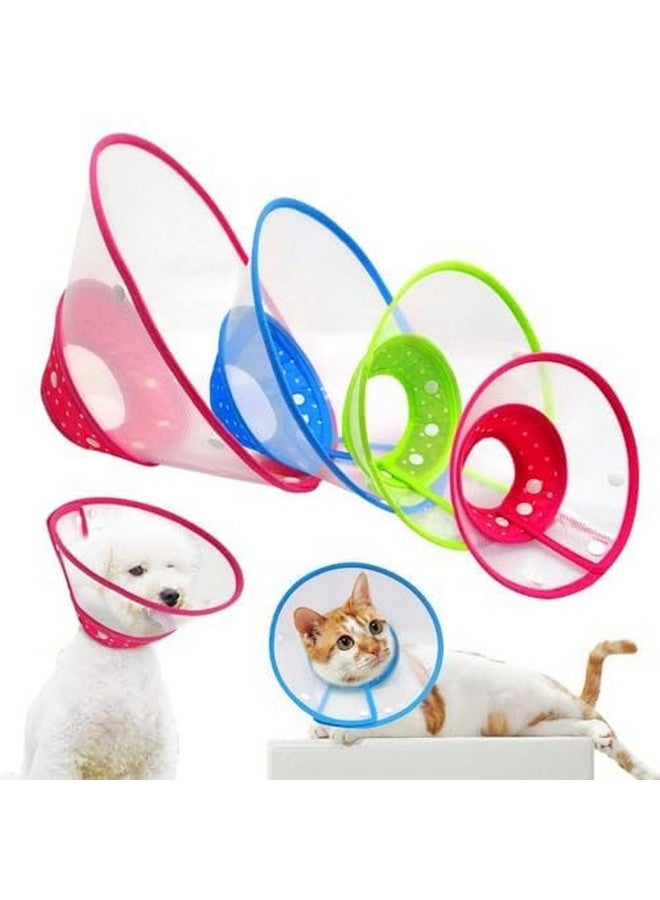Pets Empire Recovery Pet Cone Elizabethan Collar Dog Puppy Cat Rabbit Pet Remedy Wound Healing Recovery Collar Protective Adjustable With Breathable Soft Edge Pink (Large) - Image 2