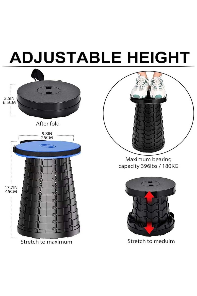 Generic Portable Telescopic Stool – Lightweight Folding Seat for Camping, Fishing & Travel (397lb Weight Capacity)  - Image 2
