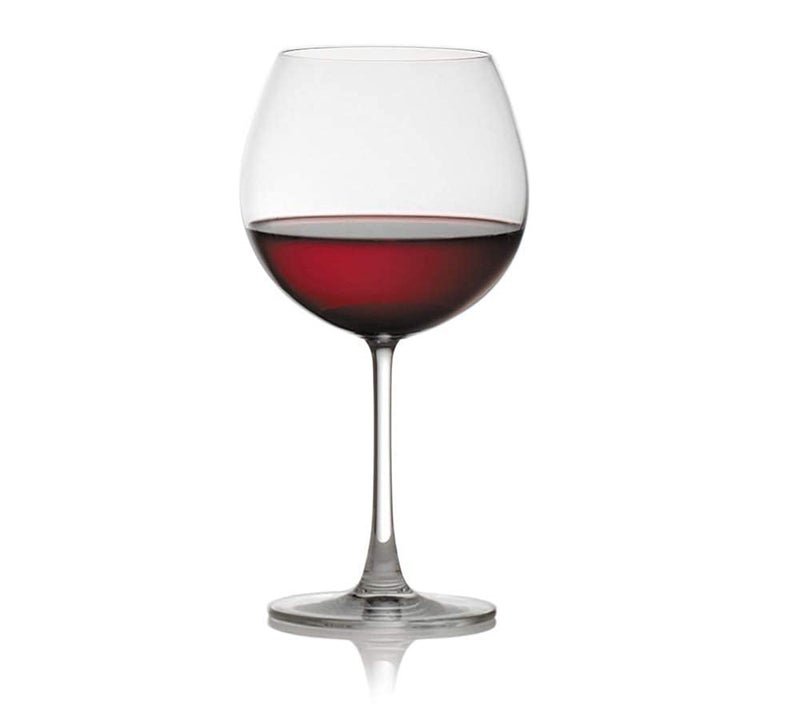 LVOOK Glass Made Wine Red Wine Glass 650 ML Pack of 2 by Home Cart - Image 3