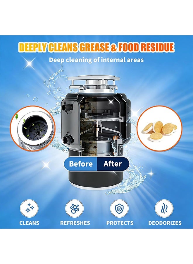 Garbage Disposal Cleaner Tablet and Deodorizer, KITCHEN Citrus Sink Cleaner Eliminates Odor-12 Pack, XL Grease & Buildup Remover - 1 Year Supply - Image 5