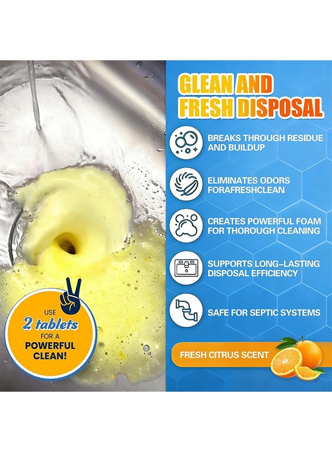 Garbage Disposal Cleaner Tablet and Deodorizer, KITCHEN Citrus Sink Cleaner Eliminates Odor-12 Pack, XL Grease & Buildup Remover - 1 Year Supply - Image 4