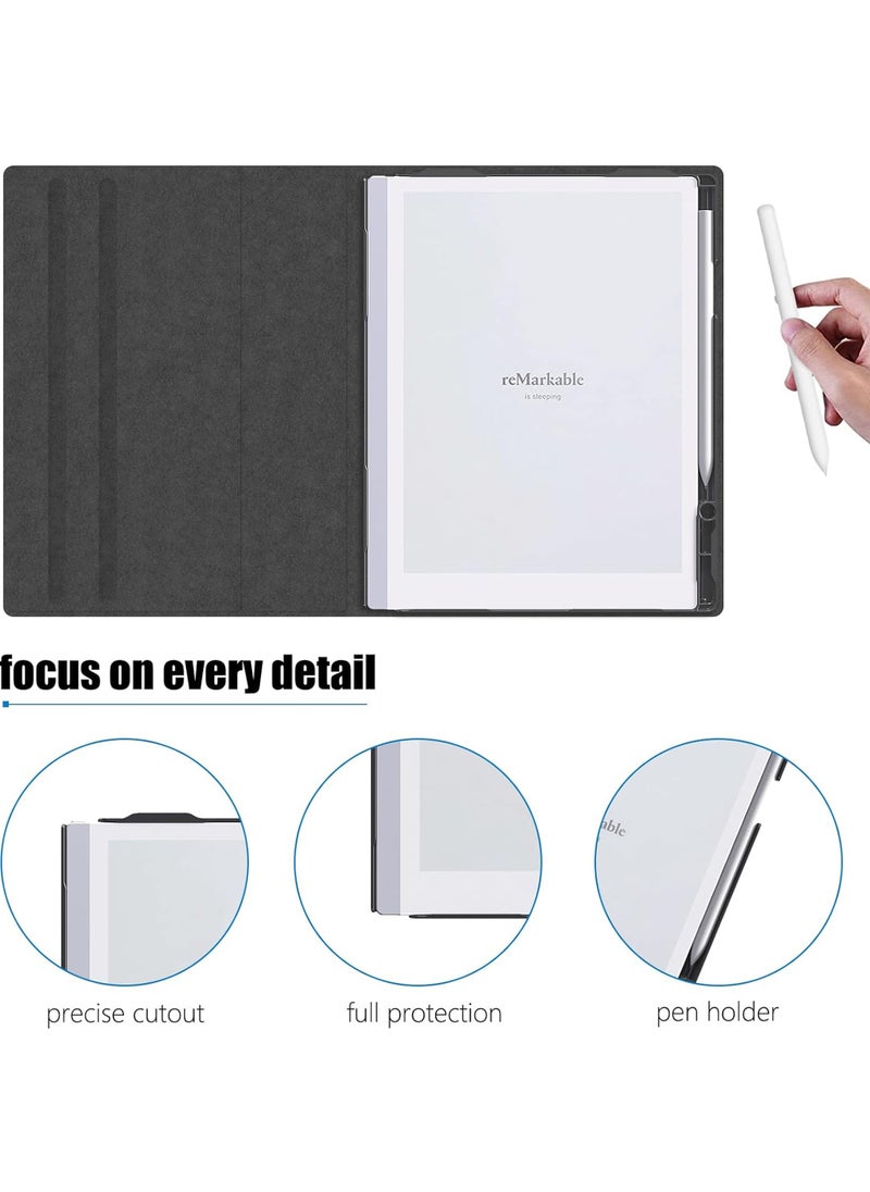 Captaintech Case for Remarkable 2 Paper Tablet- Multi-Viewing Adjustable Folding Book Folio Cover - with Built-in Pen Holder - for 10.3 2020 Released  - Image 5
