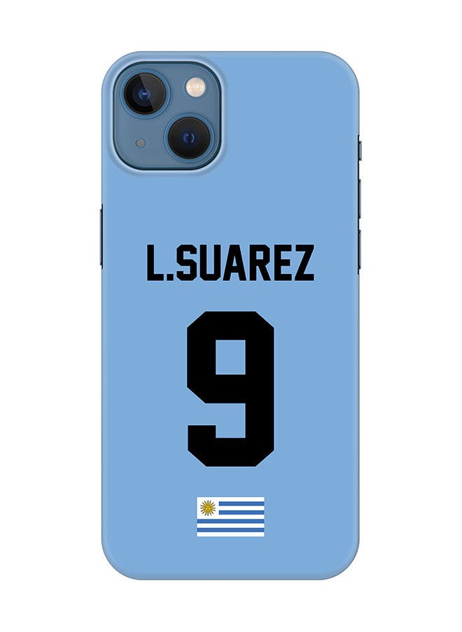 Stylizedd Slim Cover for Apple iPhone 14 Plus Case Snap Classic Series Mobile Cover Hard PC Shield Matte Finish Print -Uruguay-Player-L.Suarez  - Image 1