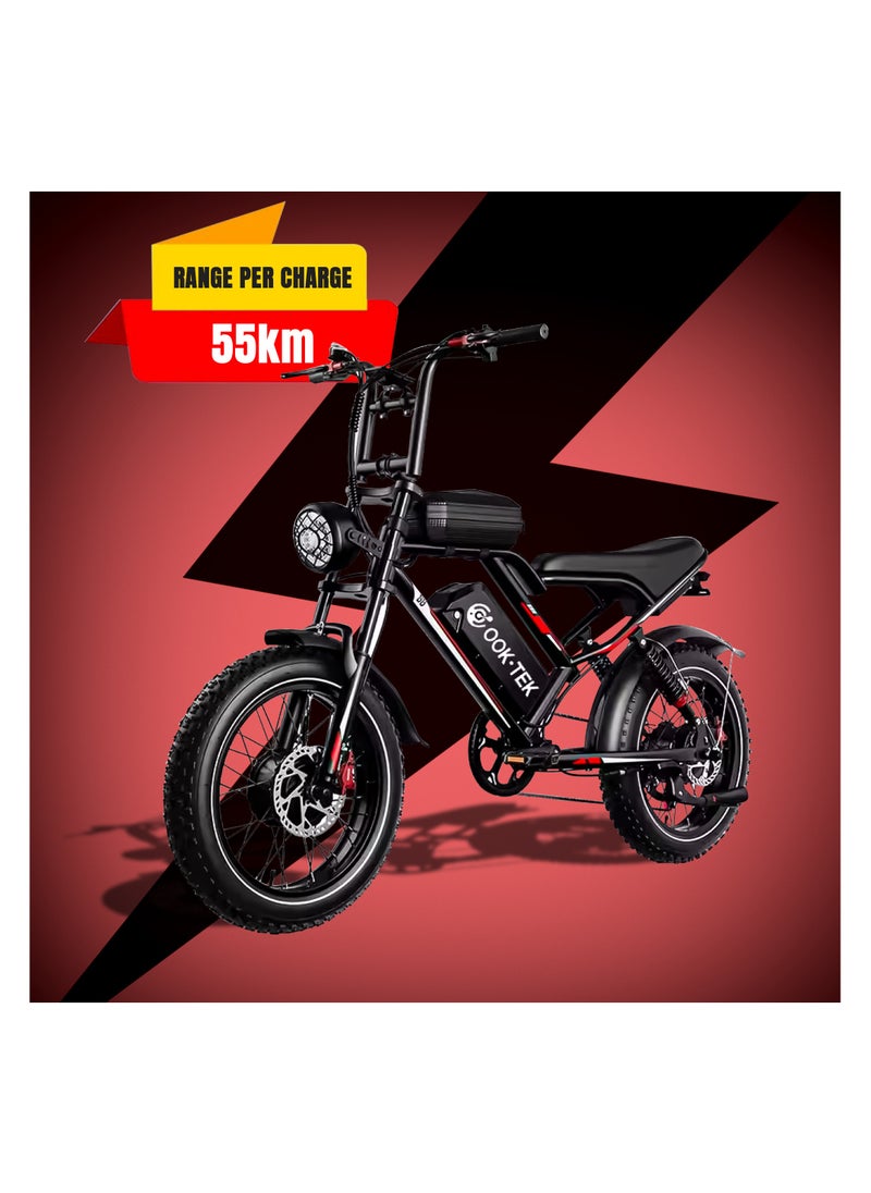 ook-tek OOKTEK Mountain E-Bike with 48V 17.5AH Lithium Battery, 1000W Motor, 50km/h Top Speed  - Image 3