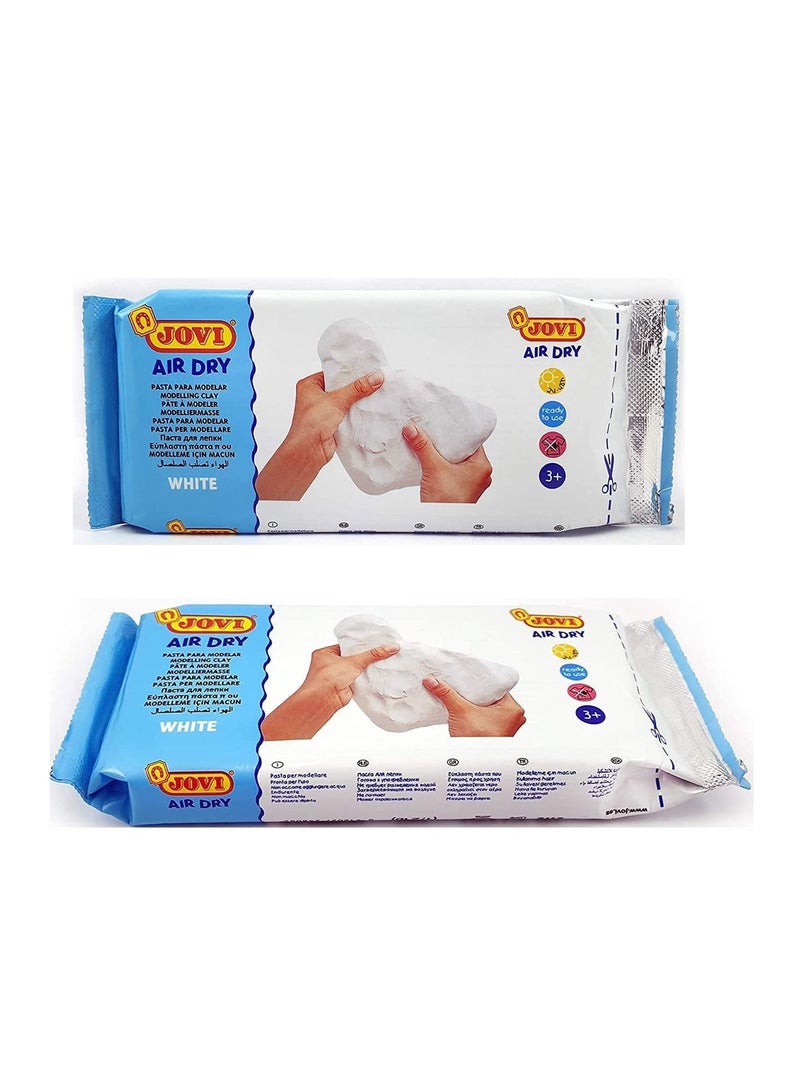 JOVI طين تشكيل جاف بالهواء 1 قطعة 500 جرام أبيض - Image 2