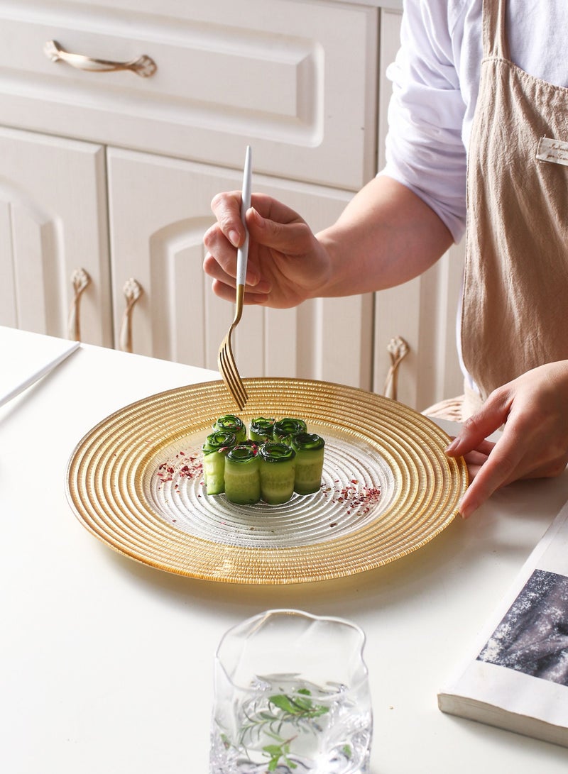 Shuer Light Luxury European Style Electroplating Creative Glass Plate - Image 4