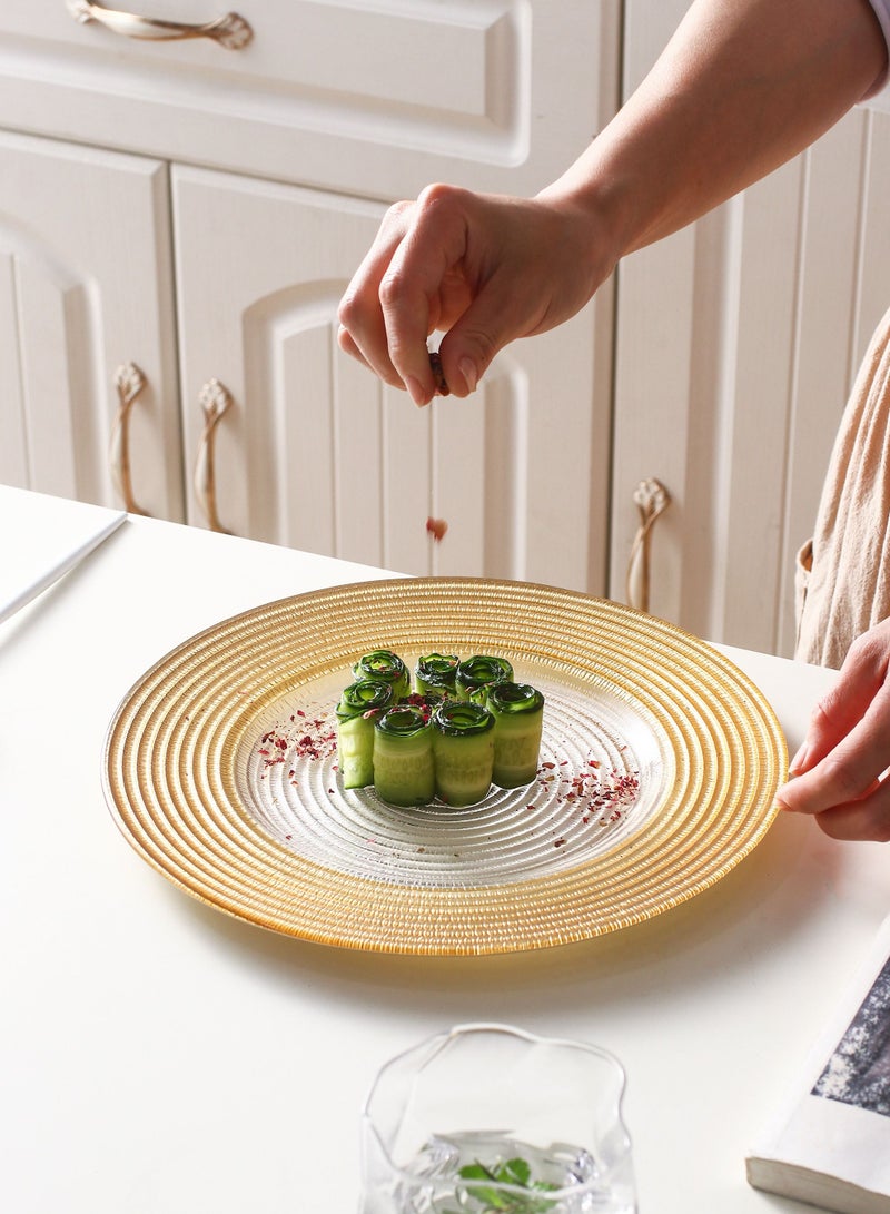 Shuer Light Luxury European Style Electroplating Creative Glass Plate - Image 3