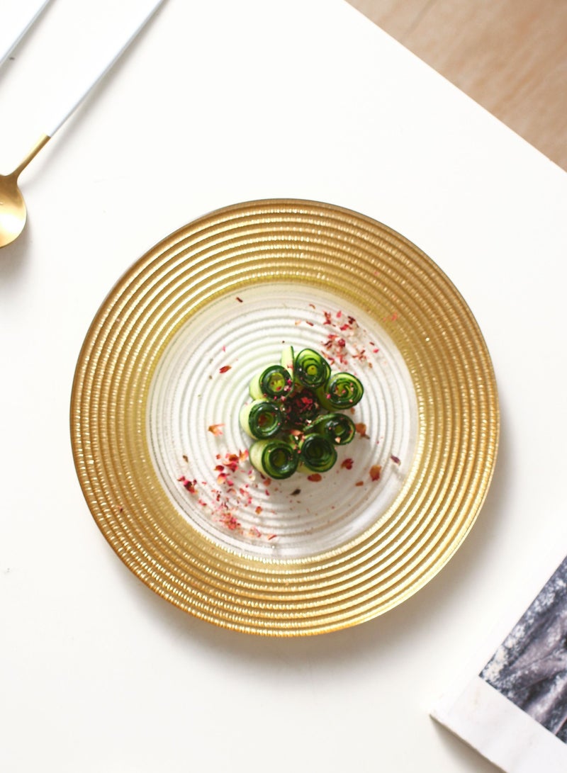 Shuer Light Luxury European Style Electroplating Creative Glass Plate - Image 5