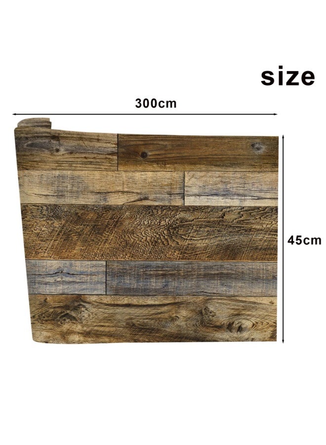 بتيمفم ورق جدران خشبي قابل للتقشير واللصق، ورق لاصق ذاتي بنقشة حبيبات الخشب البني، غلاف فينيل مقاوم للماء وقابل للإزالة للخزائن والأثاث والرفوف وأسطح العمل - Image 2