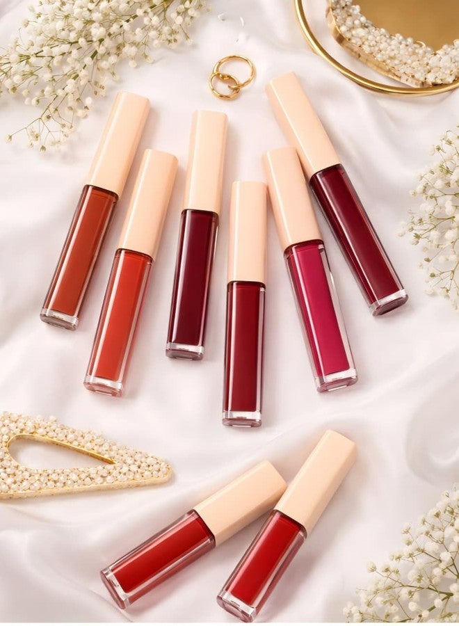 Aasakt 4 in 1 Liquid Lipstick Combo Set, Red and Nude Shades, Long Lasting Matte Finish - Image 4