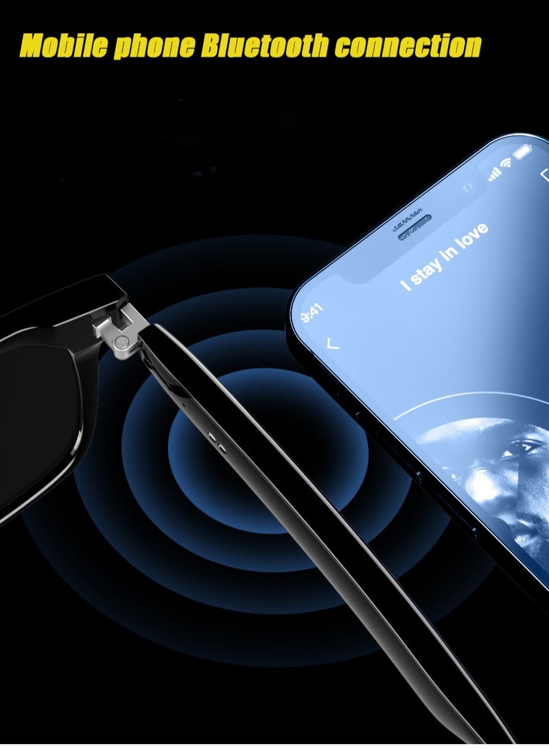 Smart Glasses Bluetooth Earphones Calling Eyeglasses Wireless Voice Assistant Music Outdoor Sport  UV protection Men Women Sunglasses - Image 4