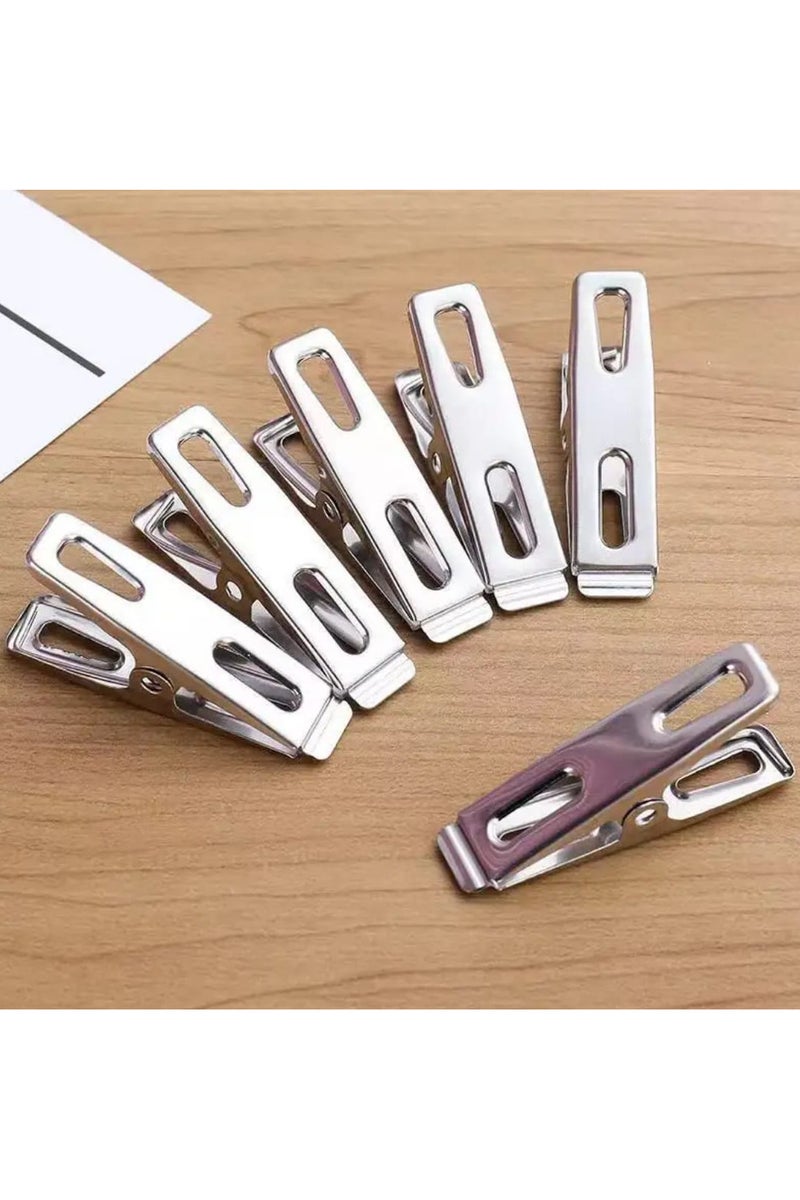 36pcs Stainless Steel Clothes Clips Heavy Duty Rustproof Laundry Pegs Strong Grip Clothespins for Towels Socks Food Bag Sealing Photo Hanger Indoor Outdoor Use - Image 3