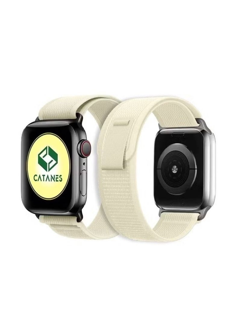 vesus - apple watch Trail Band 38mm 40mm 41mm Nylon Woven sport strap for iwatch series ultra/8/7/SE/6/5/4/3/2/12 star light - Image 1