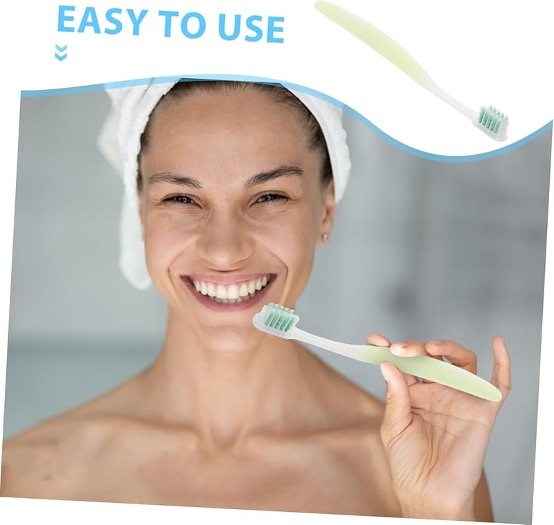 فرشاة أسنان على شكل حرف U، شعيرات ناعمة للكبار، تنظيف لطيف، العناية باللثة، إزالة البلاك، أزرق - Image 4