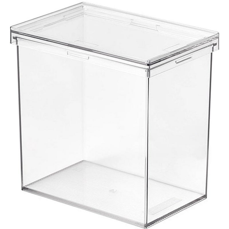 Homesmiths Airtight Food Storage Canister Medium 1500ML – Clear Plastic Container Locking Lid, BPA-Free, Kitchen  Organizer for Snacks, Spices, Pasta & Ingredients – L15.5 x W10 x H15.5 cm - Image 2