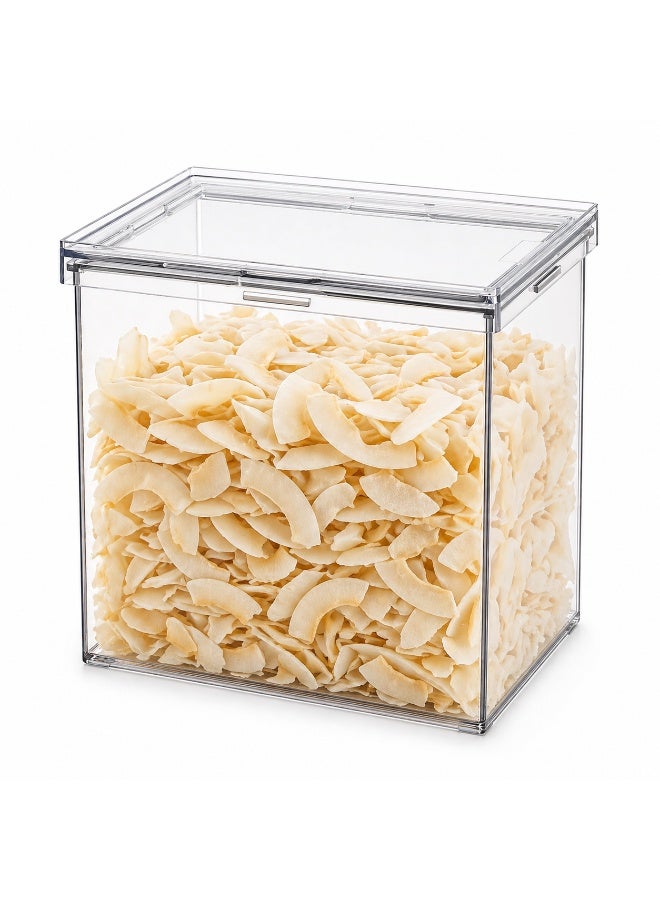 Homesmiths Airtight Food Storage Canister 1500ML – Clear BPA-Free Plastic Container with Locking Lid, Kitchen Organizer for Snacks, Pasta, Spices & Ingredients – 15.5 x 10 x 15.5 cm - Image 1