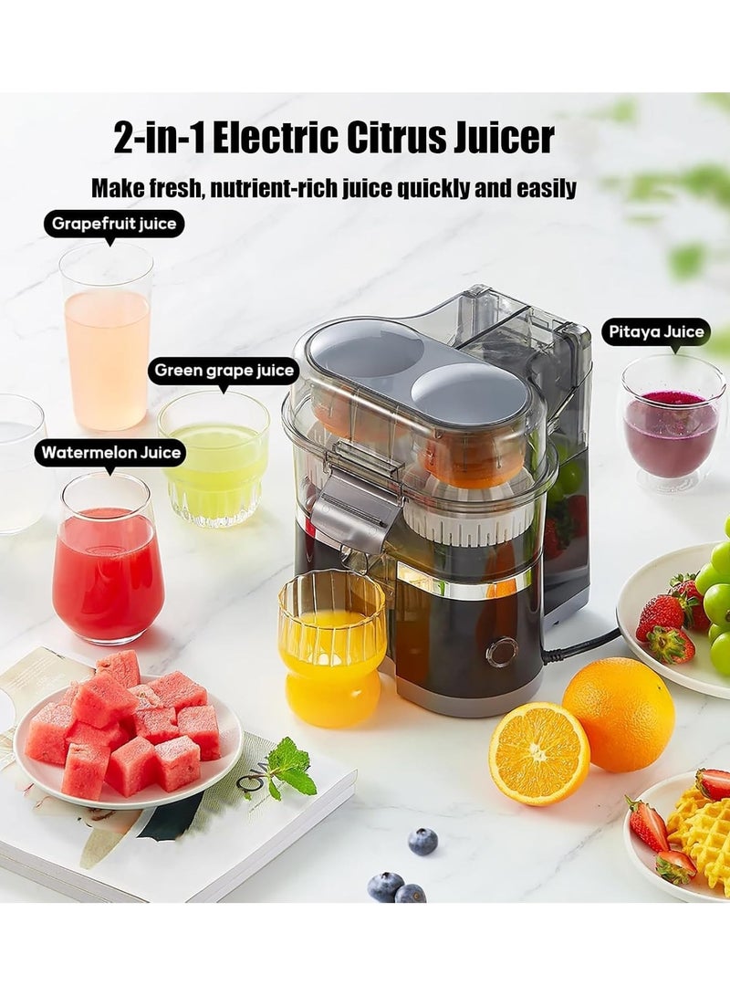 DubaiGallery Dual-Head Electric Citrus Juicer, Rechargeable Juicer Machine with USB Charging & Cleaning Brush, Portable Lemon Squeezer for Fresh Orange, Lemon, Lime, Kiwi, Grapefruit, Easy to Clean & Use  - Image 2