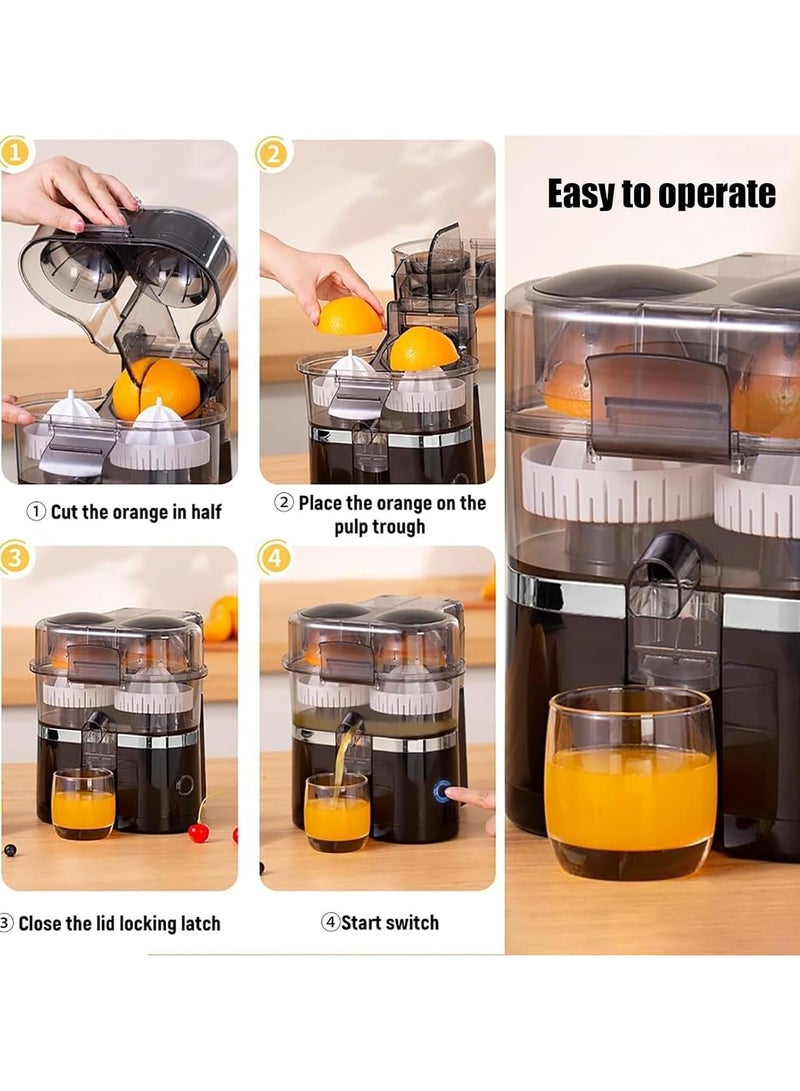DubaiGallery Dual-Head Electric Citrus Juicer, Rechargeable Juicer Machine with USB Charging & Cleaning Brush, Portable Lemon Squeezer for Fresh Orange, Lemon, Lime, Kiwi, Grapefruit, Easy to Clean & Use  - Image 3
