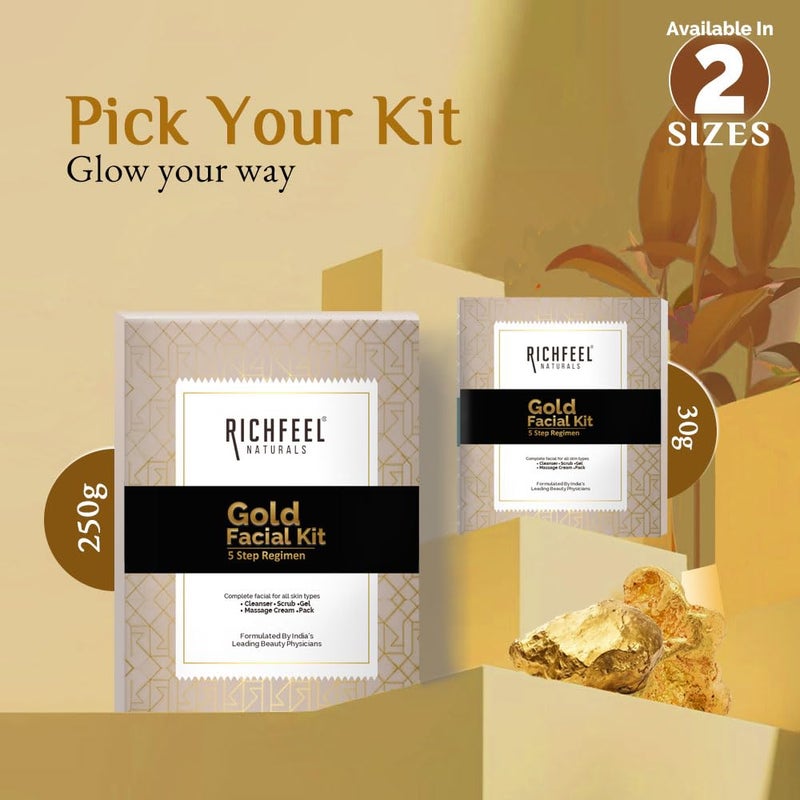 Richfeel Gold Facial Kit 5x50gms - Image 5