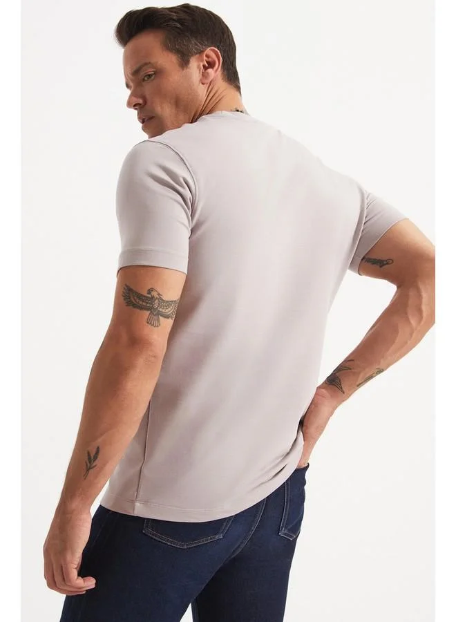 JUNE June Men Printed T-Shirt Grey