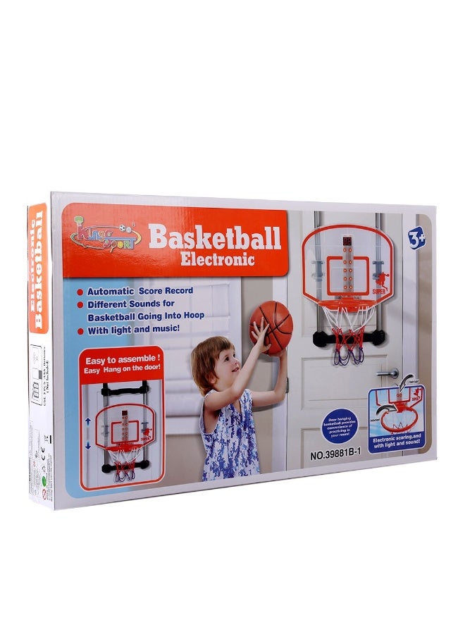 King Sport Basketball Hoop Set,Children Sports Toy Hanging Basketball Stands Sports Equipment with Score Indicator  - Image 4