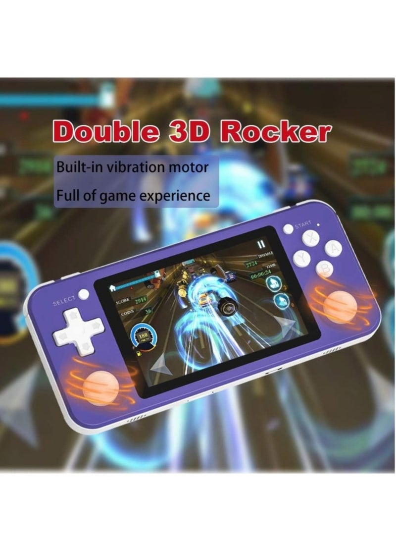 ANBERNIC  RG351P Handheld Game Console, Opening Linux Tony System Built-in 64G TF Card 2500 Classic Games 3.5-inch IPS Screen Retro Game Console (Purple)  - Image 4