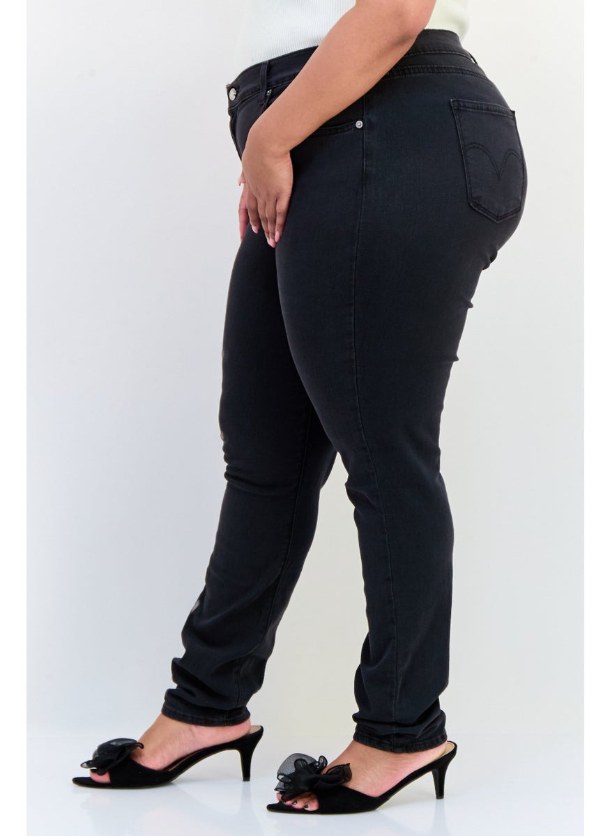 Levi's Women Skinny Fit Solid Stretchable Denim, Black  - Image 2