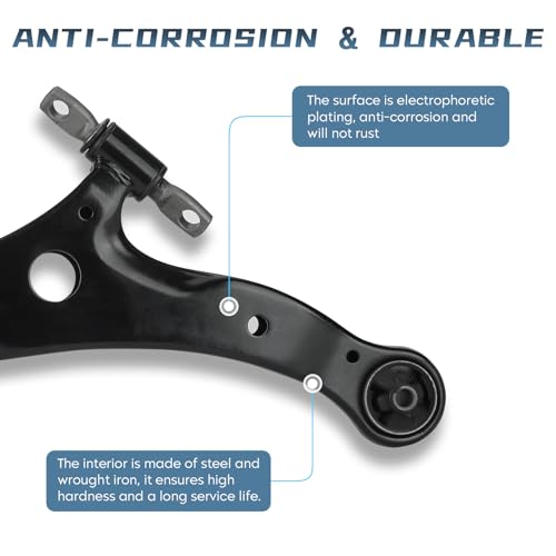 Autsurles Front Lower Control Arm with Ball Joint for Toyota Camry 2002-2006, Highlander 04-07, Solara04-08, for Lexus ES300 02-03, ES330 RX330 04-06, RX350 2007 2008 2009 K620333 K620334 Suspension Kit 2Pcs - Image 4