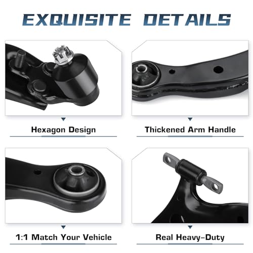 Autsurles Front Lower Control Arm with Ball Joint for Toyota Camry 2002-2006, Highlander 04-07, Solara04-08, for Lexus ES300 02-03, ES330 RX330 04-06, RX350 2007 2008 2009 K620333 K620334 Suspension Kit 2Pcs - Image 5