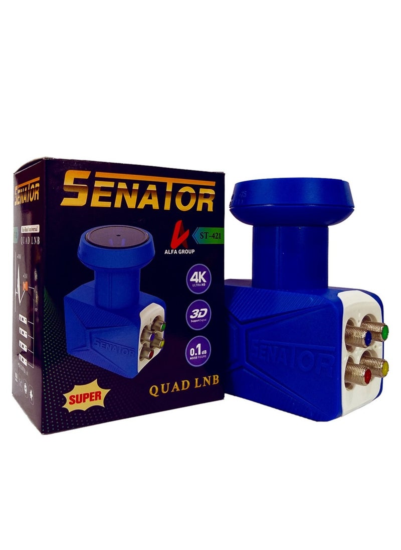 سيناتور Senator - ST-421 Ku-Band Universal 4 LNB Port - Blue  - Image 2
