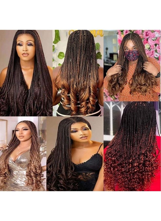 XCXINGJIA - Spanish Curly Braids Hair 7 Pack Loose Wavy Spiral Curl Braids French Curl Crochet Braid Deep Wave Synthetic Hair Extensions Pre Stretched Bouncy Braiding Hair 22 inch 75g/pack (22 inch （7 pack）, #TB/ - Image 1