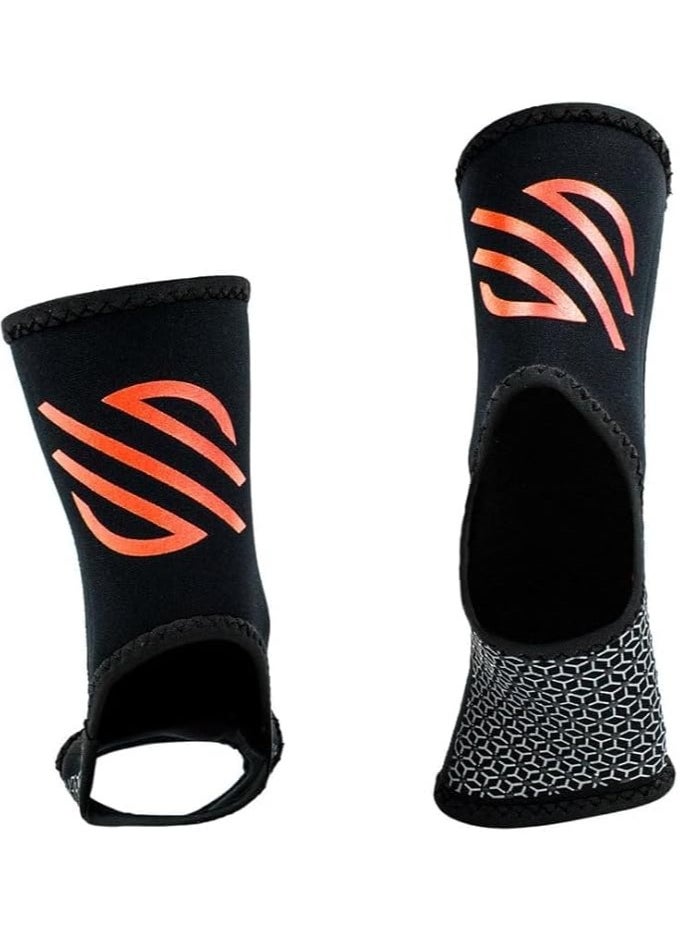 Sanabul  - Essential Striking Gel Ankle Guard for MMA Kickboxing | Ankle Sleeves for Men & Women | MMA Kickboxing Muay Thai Ankle Support and Protection (Pair) (Orange, S/M) - Image 1