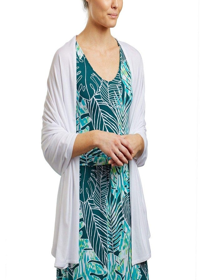 UV SKINZ UPF 50+ Womens Sun Shawl - White - Image 1