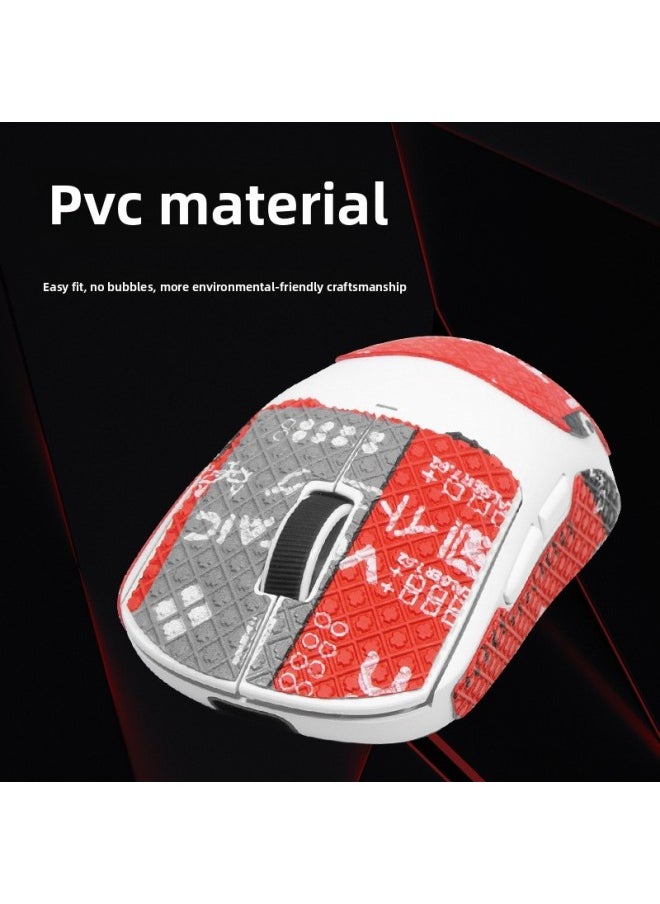 For Mai Cun A5 Anti-slip Paste PRO Sticker Mouse V2 ULTRA Palm Paste Pro MAX Ice Edition Foot Pad-Color:[half Pack] Gradient Color Print Mouse Sticker [free Cleaning Cotton]