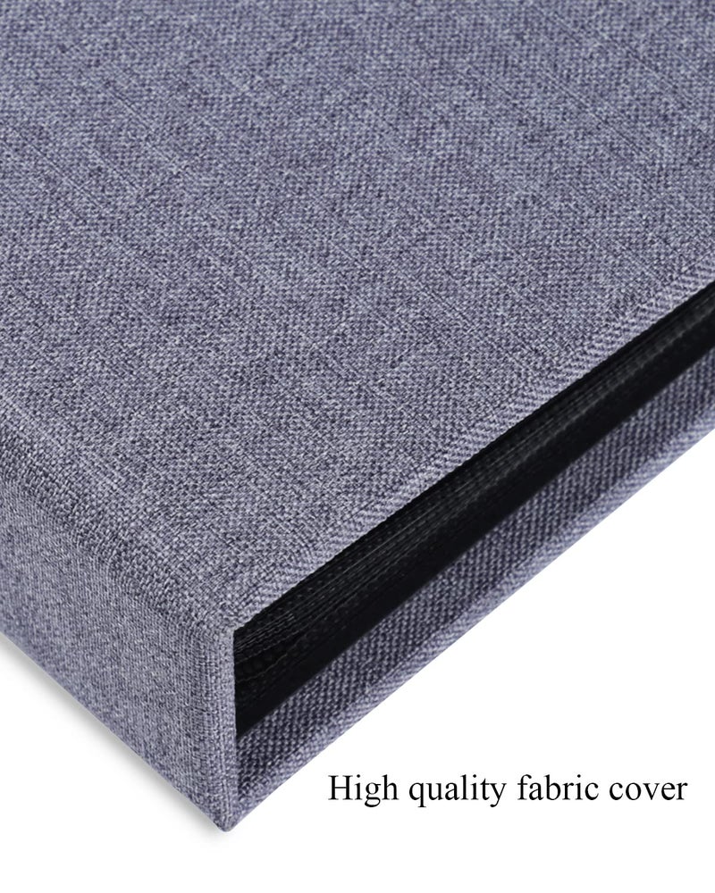 NESCL Small Photo Album 4x6 2 Pack Each Holds 56 Pictures  Linen Cover with Front Window Picture Photo Book Horizontal Pockets for 4x6 Mini Albums Wedding Boy Girls Kids(Grey) - Image 3
