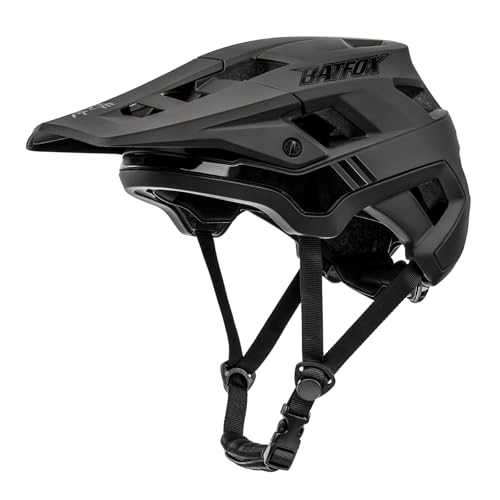 BATFOX Bike HelmetMountain Bike Helmet Helmets for Men Women Adults Youth Black M5457CM - Image 1