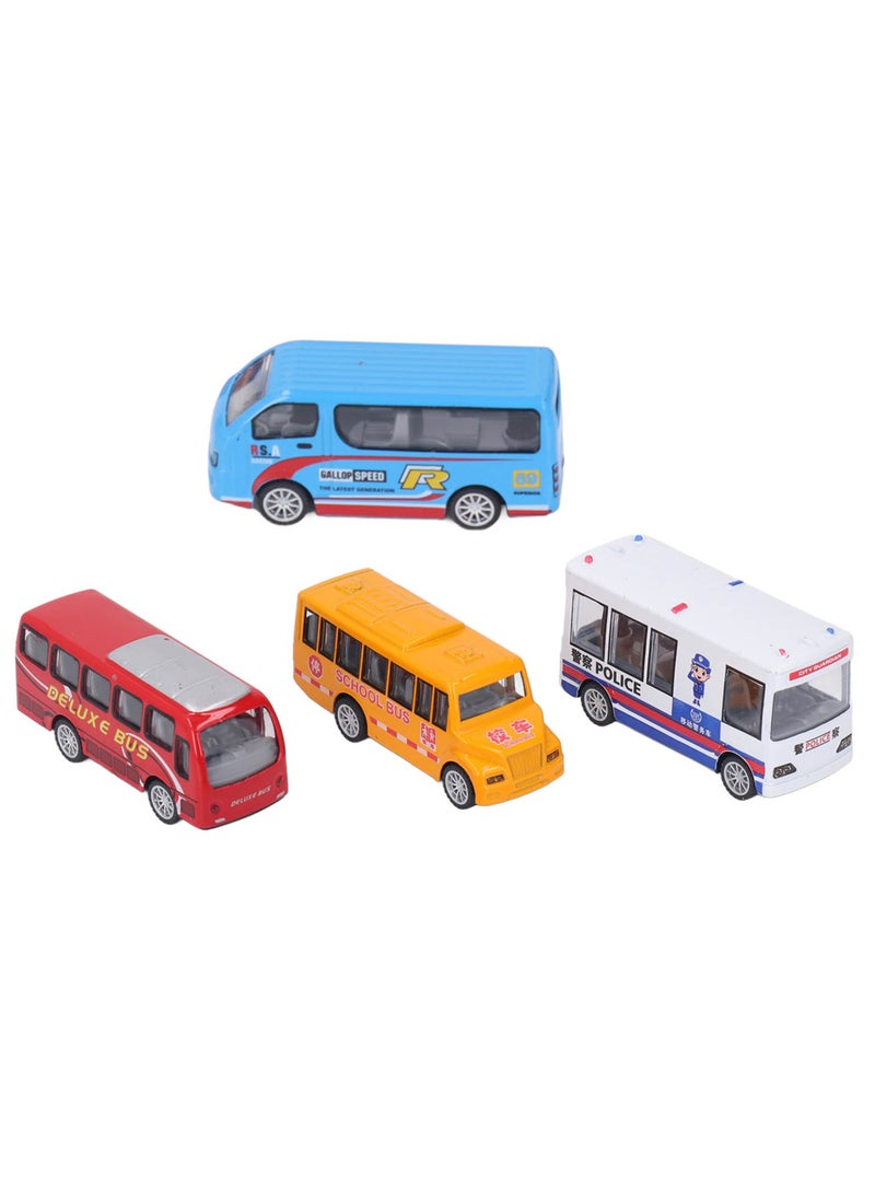 Velaurs Mini School Bus Public Transport Car Model Children's Toy Set 4 Pieces  - Image 4