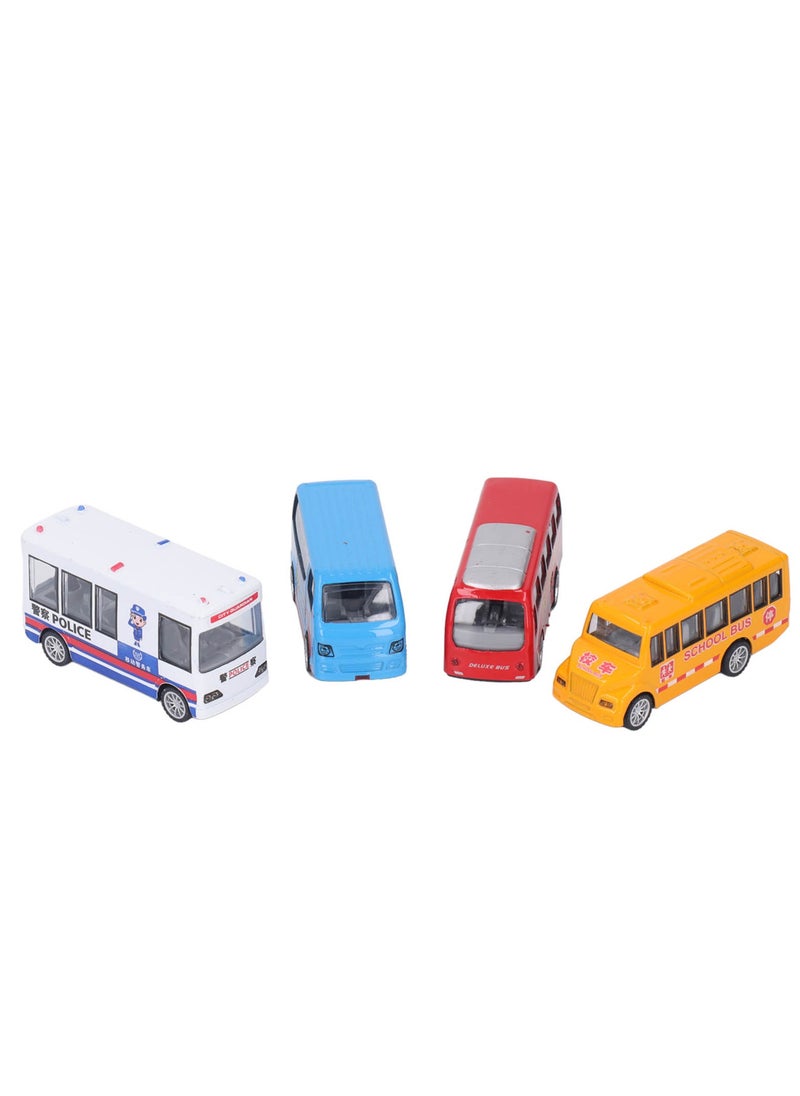 Velaurs Mini School Bus Public Transport Car Model Children's Toy Set 4 Pieces  - Image 1