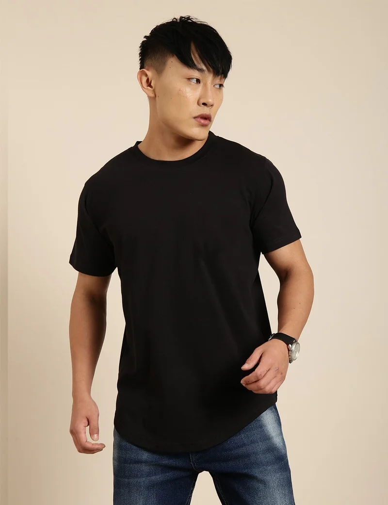 Joven Black Oversized T-Shirt for Men