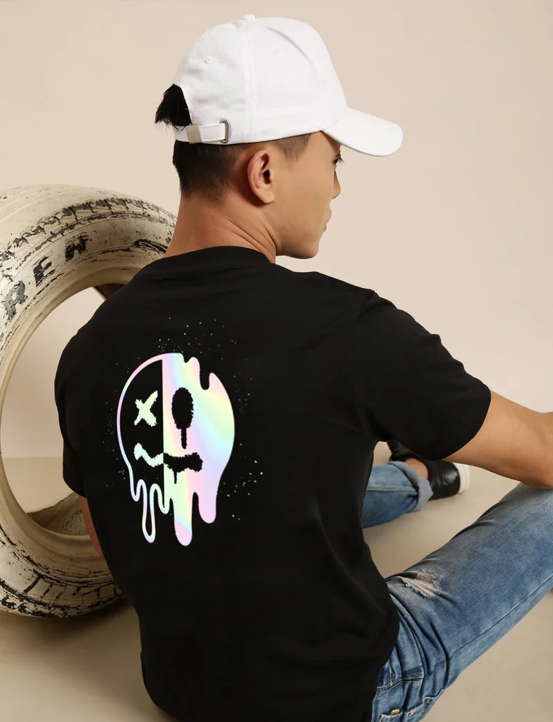 Joven Black Oversized T-Shirt for Men