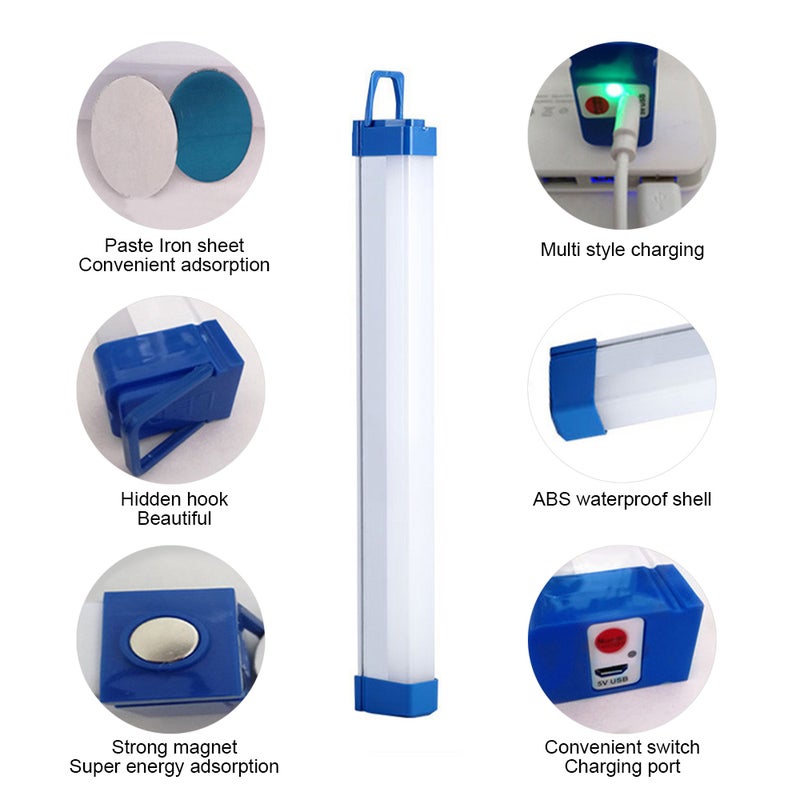 40W LED Rechargeable Emergency Lamp Daylight Lamp Sunlight Lamp LED Tube Rain-proof USB Fill-in Light for Live Streaming Camping Street Vending - Image 5