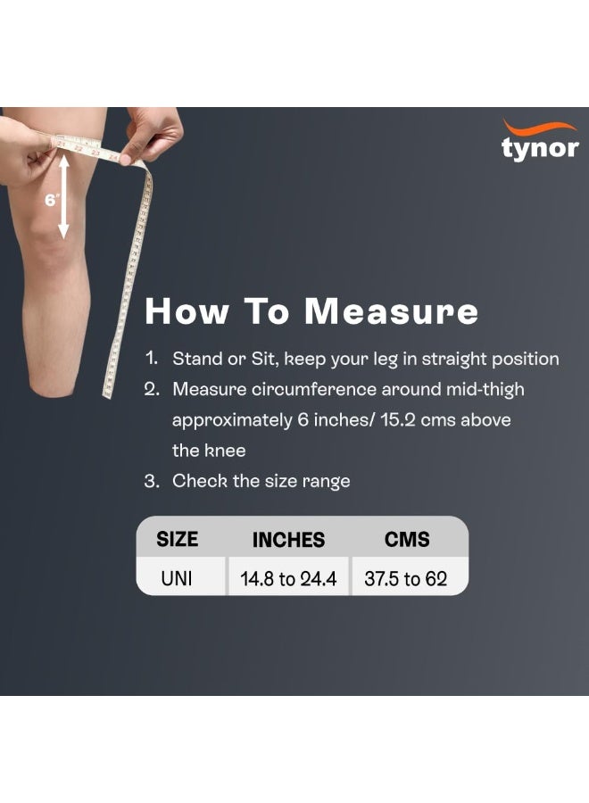تاينور أربطة الركبة لرفع الأثقال من TYNOR | دعم ضاغط قابل للتعديل للاستخدام في الصالة الرياضية، رفع القوة (Powerlifting)، تمارين القرفصاء والتدريبات | أربطة مرنة لدعم الركبة لضمان الثبات والحماية | زوج واحد - Image 3