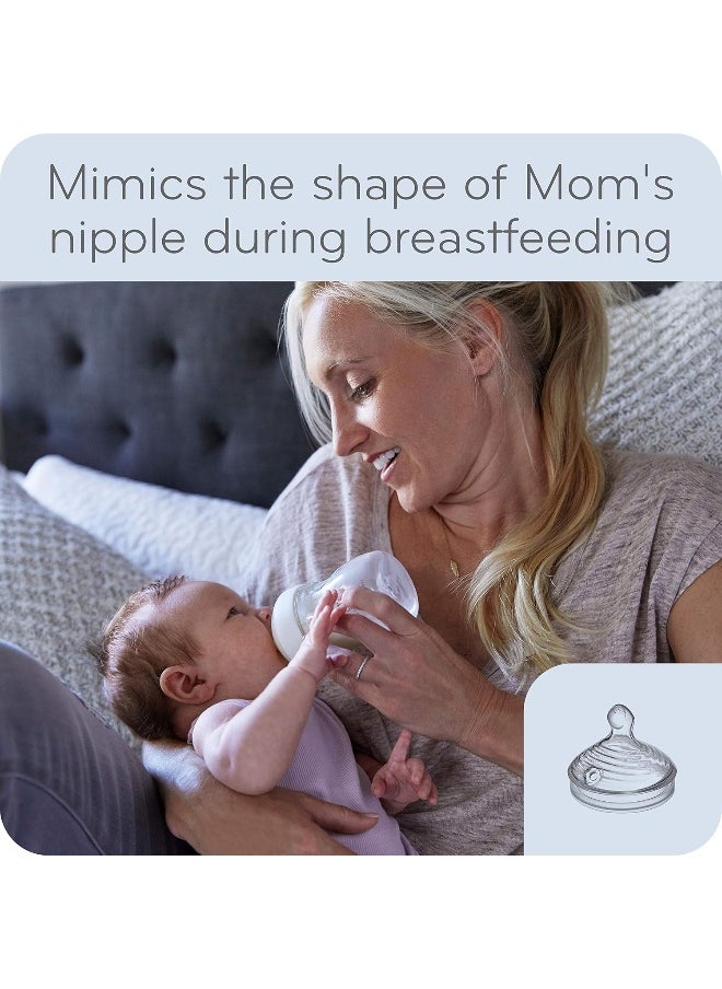 NUK NUK Simply Natural Baby Bottle with SafeTemp, 9 oz, 3 Pack  - Image 3