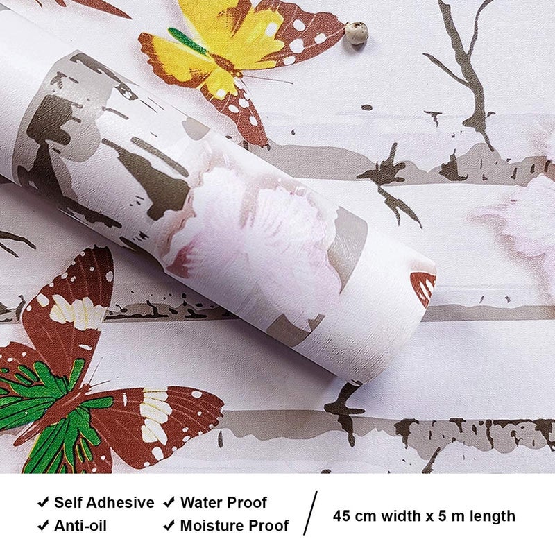 Infinity Decor Wall Stickers DIY Peel and Stick Wallpaper (45 x 500 cm) Colourful Butterfly Self Adhesive Decals Living Room Home Interior Decoration - Image 3